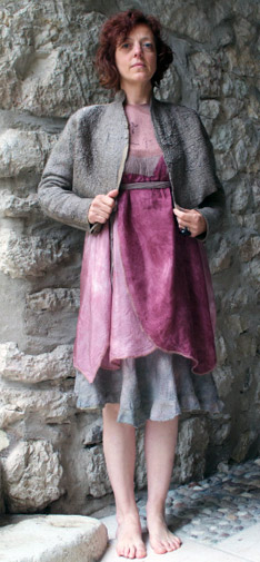 nunofelt dress created by Gioia Danielis
