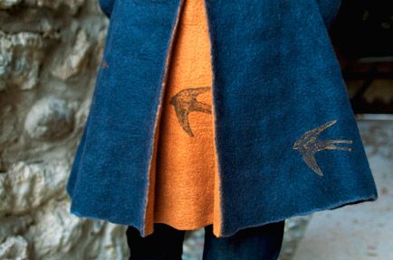 detail of a coat created by Michela Gregoretti