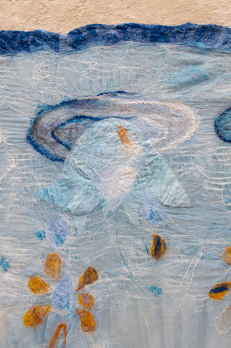 detail of nunofelt scarf created by Silvia Trevisan